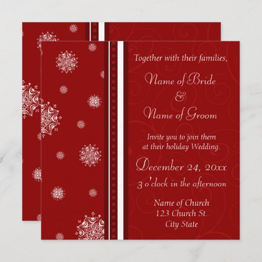 Weihnachtskarten Einladung (Vorne/Hinten)