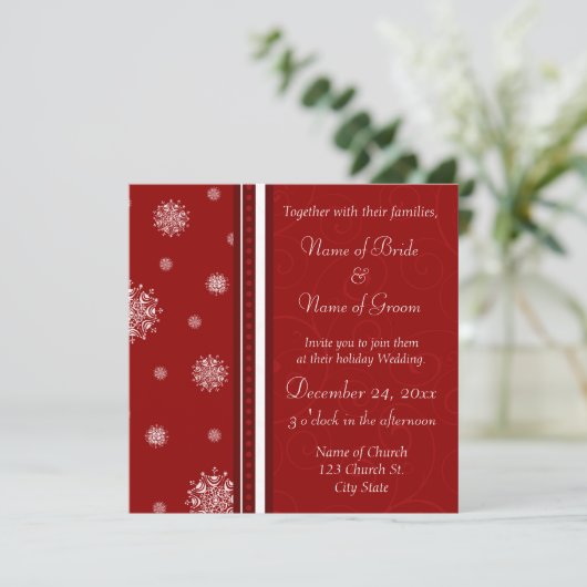 Weihnachtskarten Einladung (Stehend Vorderseite)