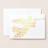 Weihnachtskarten - Engel - Gold Foil Folienkarte (Vorderseite mit Umschlag)