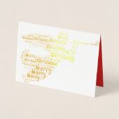 Weihnachtskarten - Engel - Gold Foil Folienkarte (Vorderseite)