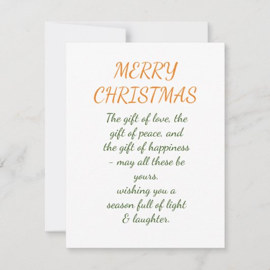 Weihnachtskarten Feiertagskarte (Vorderseite)