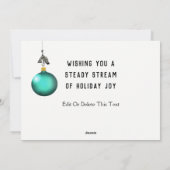 Weihnachtskarten Feiertagskarte (Rückseite)