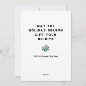 Weihnachtskarten Feiertagskarte (Rückseite)