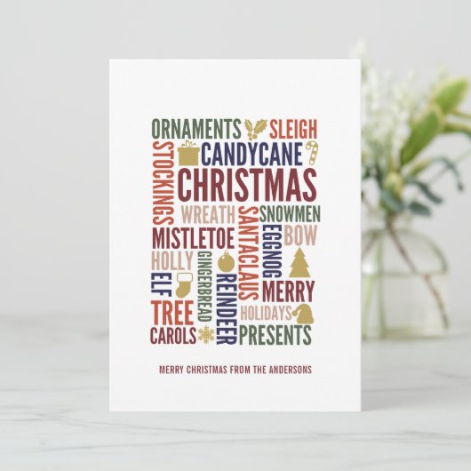 Weihnachtskarten Feiertagskarte (Stehend Vorderseite)