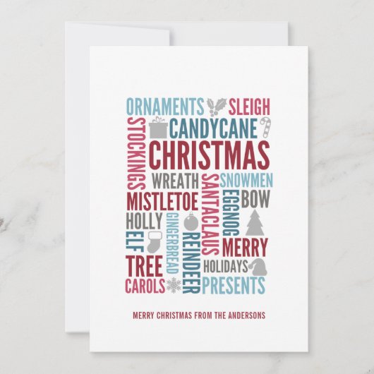 Weihnachtskarten Feiertagskarte (Vorderseite)