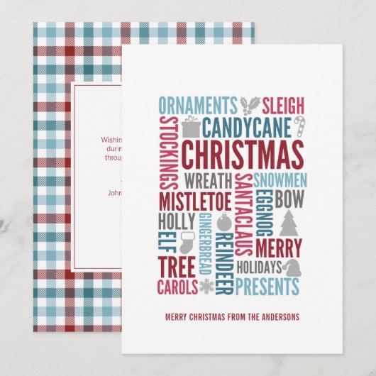 Weihnachtskarten Feiertagskarte (Vorne/Hinten)