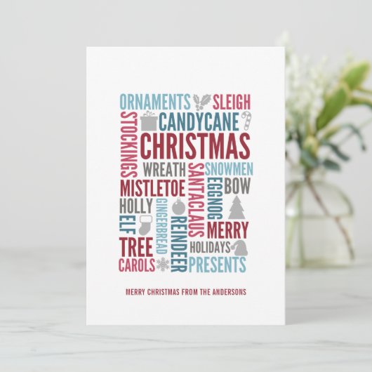 Weihnachtskarten Feiertagskarte (Stehend Vorderseite)