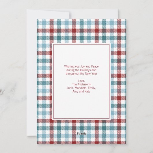 Weihnachtskarten Feiertagskarte (Rückseite)