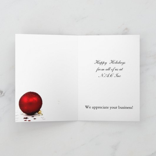 Weihnachtskarten Feiertagskarte (Innenseite)