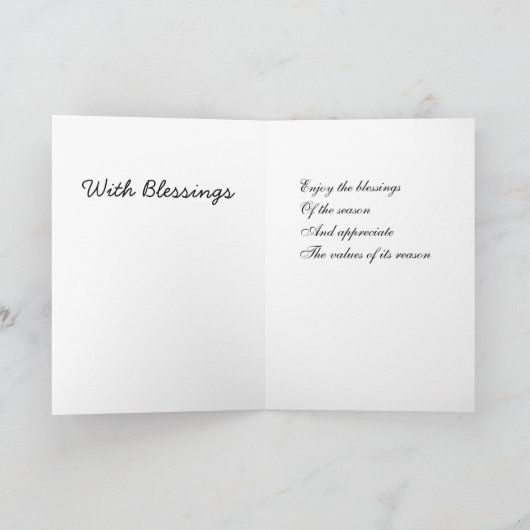 Weihnachtskarten Feiertagskarte (Innenseite)