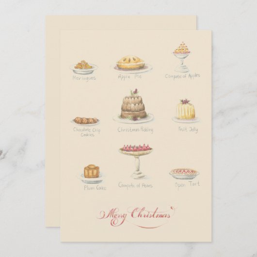 Weihnachtskarten Feiertagskarte (Vorne/Hinten)