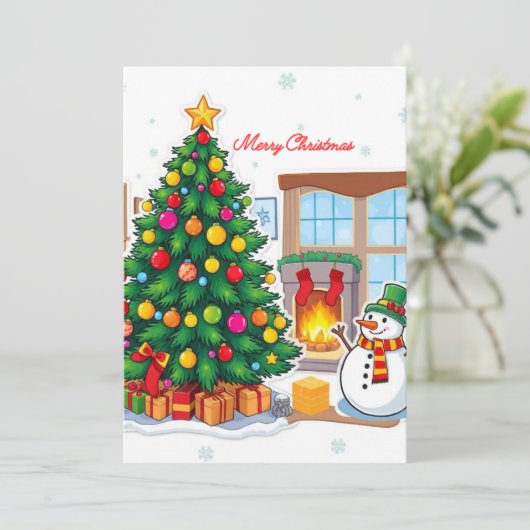 Weihnachtskarten Feiertagskarte (Stehend Vorderseite)