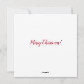 Weihnachtskarten Feiertagskarte (Rückseite)