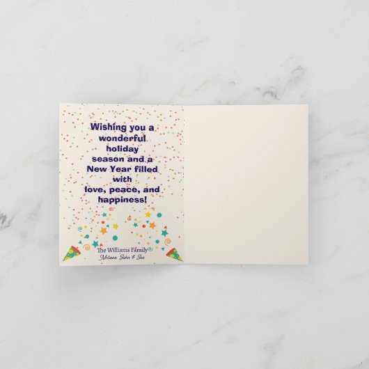 Weihnachtskarten Feiertagskarte (Innenseite)