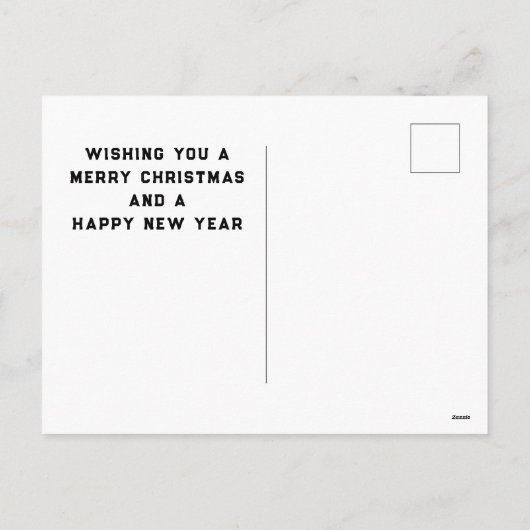 Weihnachtskarten Feiertagspostkarte (Rückseite)