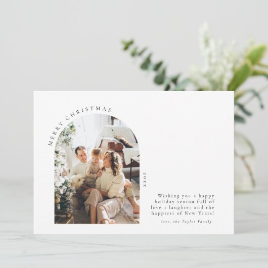 Weihnachtskarten | Ferienkarte für Minimalistische Einladung (Stehend Vorderseite)