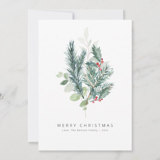 Weihnachtskarten | Ferienkarte für Minimalistische Einladung (Vorderseite)