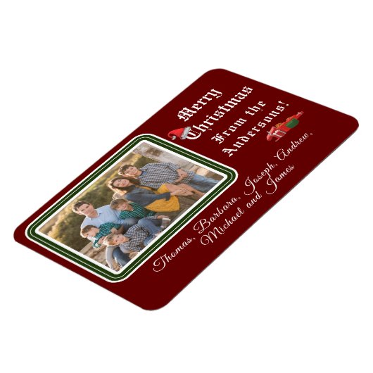 Weihnachtskarten Foto Magnet (Linke Seite)