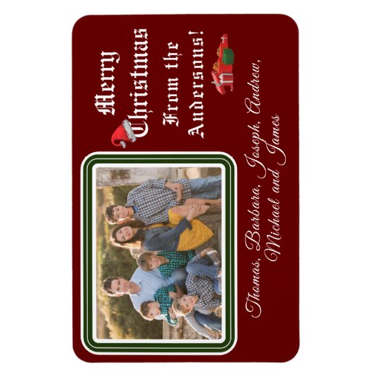 Weihnachtskarten Foto Magnet (Vertikal)