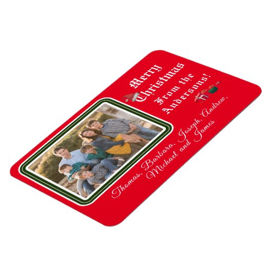 Weihnachtskarten Foto Magnet (Linke Seite)