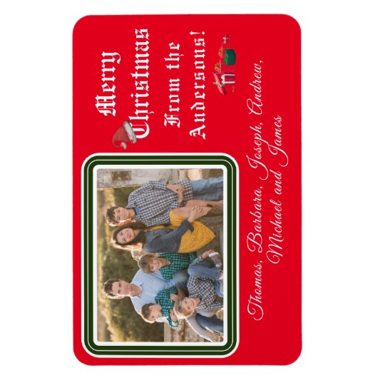 Weihnachtskarten Foto Magnet (Vertikal)