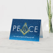 Weihnachtskarten | Freimaurerfest Feiertagskarte (Vorderseite)