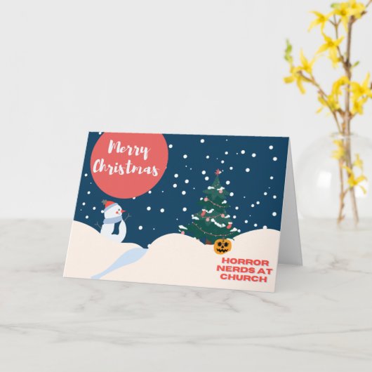 Weihnachtskarten - Frohe Weihnachten Karte (Gelbe Blume)