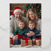 Weihnachtskarten für 2 Fotos Folien Feiertagskarte (Rückseite)