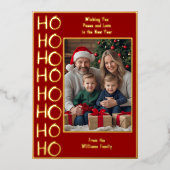 Weihnachtskarten für 2 Fotos Folien Feiertagskarte (Vorderseite)