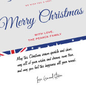 Weihnachtskarten für Australien Kangaroo Sleigh Feiertagskarte