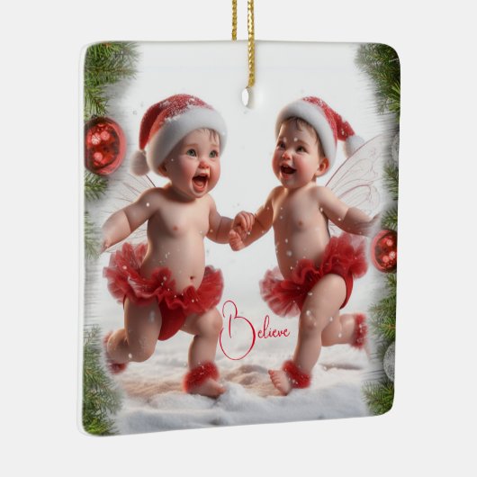 Weihnachtskarten für Baby Keramikornament (Rechts)