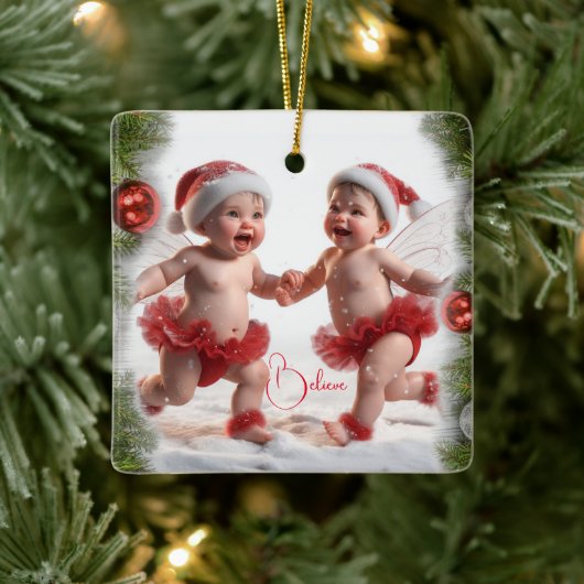Weihnachtskarten für Baby Keramikornament (Baum)