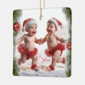 Weihnachtskarten für Baby Keramikornament (Links)