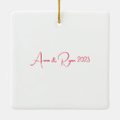 Weihnachtskarten für Baby Keramikornament (Rückseite)