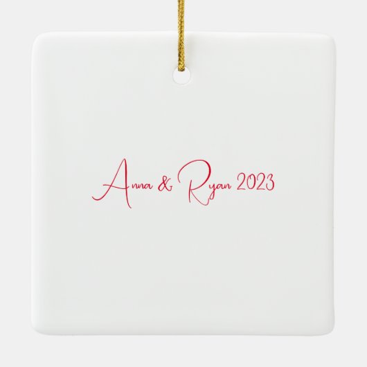 Weihnachtskarten für Baby Keramikornament (Rückseite)