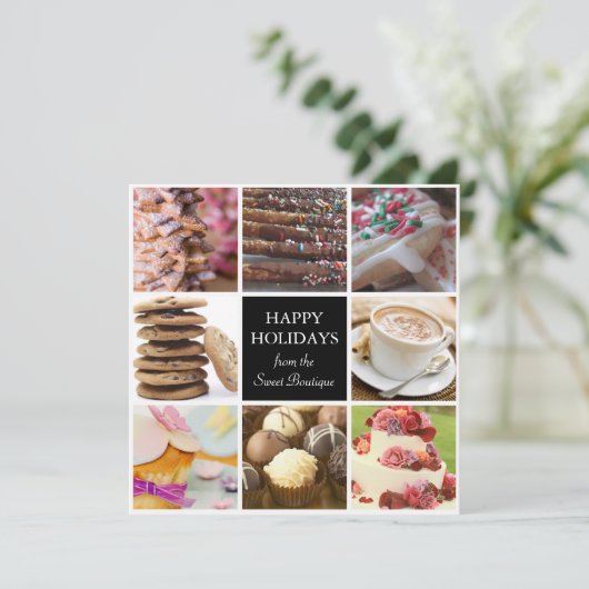 Weihnachtskarten für Bäckereien Feiertagskarte (Stehend Vorderseite)