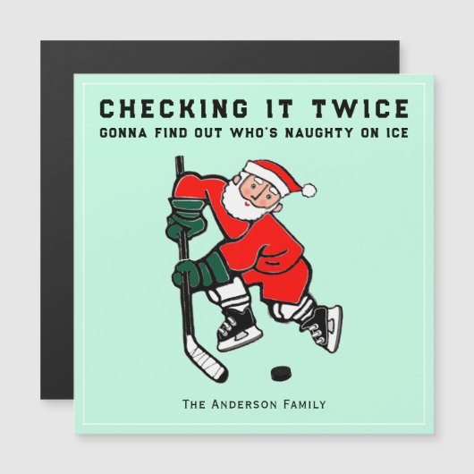 Weihnachtskarten für Creative Hockey Magnetkarte (Vorne/Hinten)