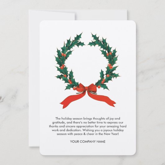 Weihnachtskarten für das Corporate Business (Rückseite)