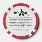 Weihnachtskarten für das Corporate Business Pokerchips (Rückseite)