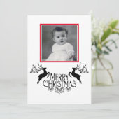 Weihnachtskarten für das personalisierte Foto Ankündigung (Stehend Vorderseite)