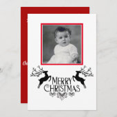 Weihnachtskarten für das personalisierte Foto Ankündigung (Vorne/Hinten)