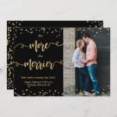 Weihnachtskarten für das Schwarze Foto Ankündigung (Vorne/Hinten)