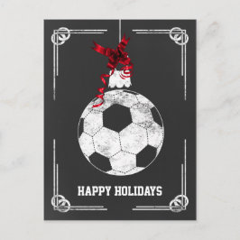 Weihnachtskarten für den Chalkboard-Fußballspieler Feiertagspostkarte