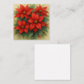 Weihnachtskarten für den Wonky Zoo - Rote Blume Mitteilungskarte (Vorne/Hinten)