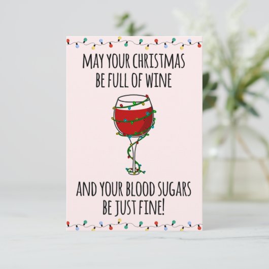 Weihnachtskarten für Diabetes Dankeskarte (Stehend Vorderseite)