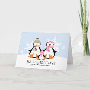 Weihnachtskarten für die Familie der Militärpingui Feiertagskarte