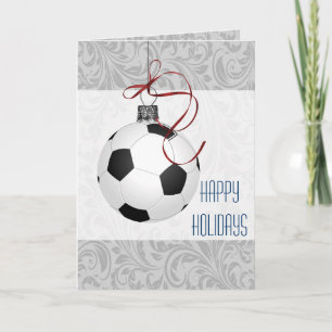 Weihnachtskarten für einen Fußballspieler Feiertagskarte