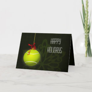 Weihnachtskarten für einen Tennisspieler Feiertagskarte