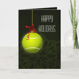 Weihnachtskarten für einen Tennisspieler Feiertagskarte
