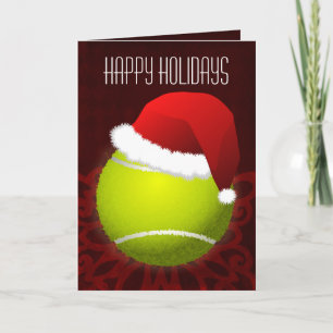 Weihnachtskarten für einen Tennisspieler Feiertagskarte